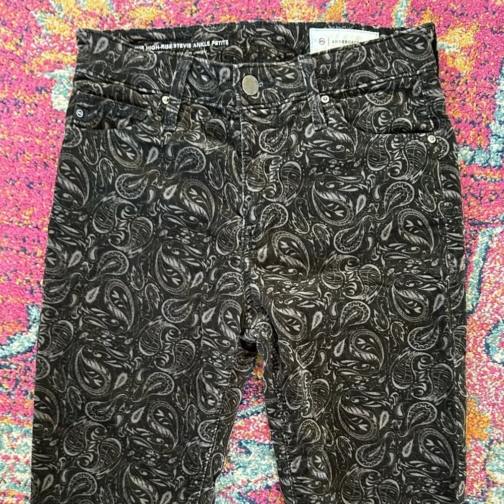 Anthropologie Ag Adriano Goldschmied | Women’s brown velvet paisley pants sz 25P